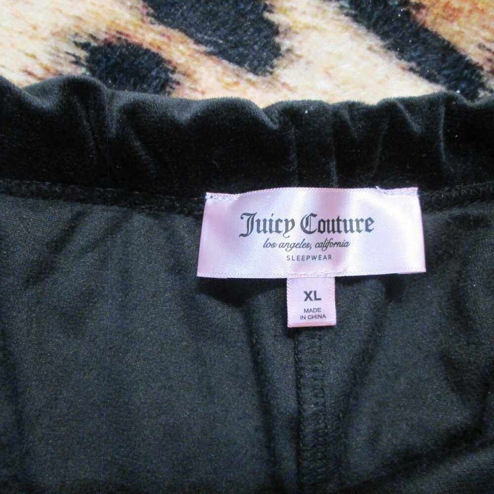 Juicy Couture XL Velvety Pajama Shorts Black and cute! - Picture 4 of 4